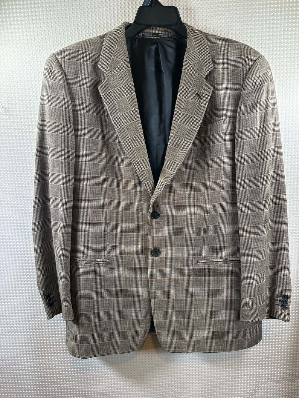 Vintage Mani by Giorgio Armani  Gray Checked Plaid Blazer Sport Coat